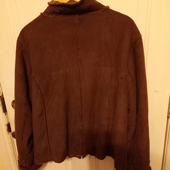 Lakewear faux suede brown jacket, size XL - Picture 3 of 7